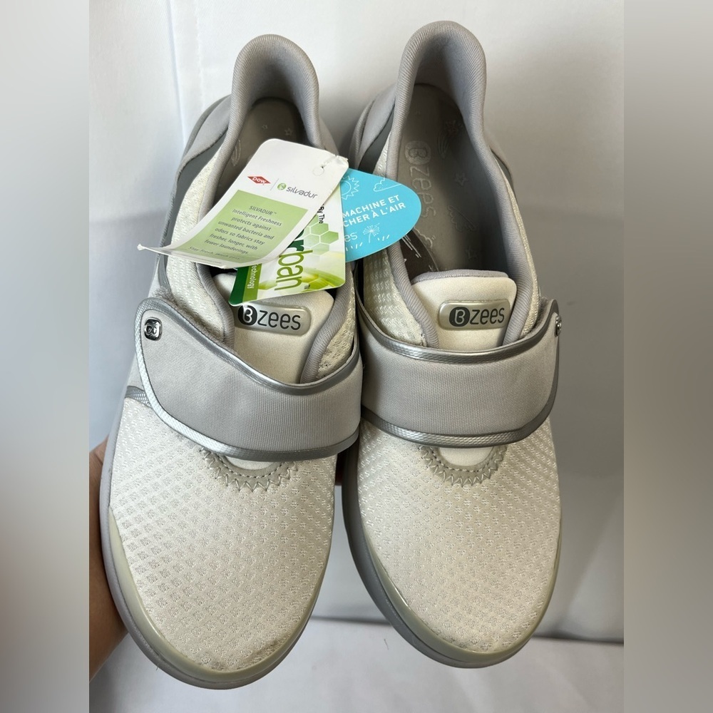 Bzees Roxy Silver and Gray Sneakers Size 6M NWT